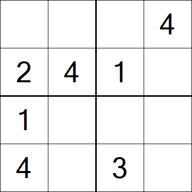 Sudoku 4x4 - Easy