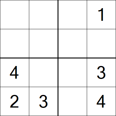 Sudoku 4x4 - Fácil