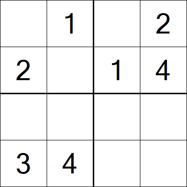 Sudoku 4x4 - Fácil