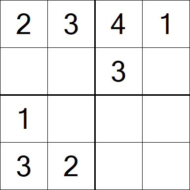 Sudoku 4x4 - Fácil