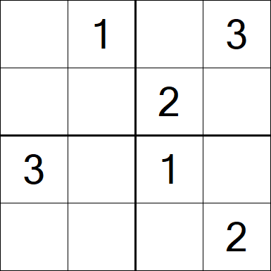 Sudoku 4x4 - Fácil