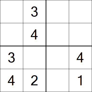 Sudoku 4x4 - Fácil