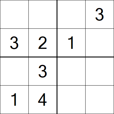 Sudoku 4x4 - Easy