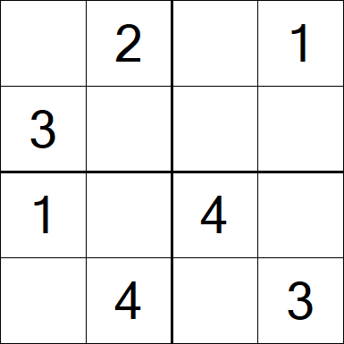Sudoku 4x4 - Fácil
