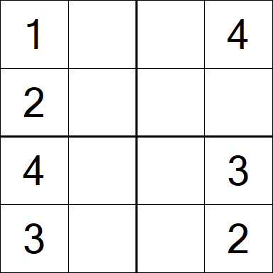 Sudoku 4x4 - Fácil