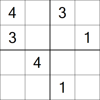 Sudoku 4x4 - Fácil