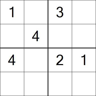 Sudoku 4x4 - Fácil