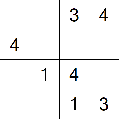 Sudoku 4x4 - Fácil