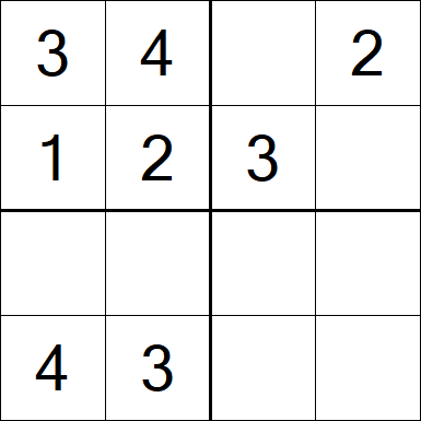 Sudoku 4x4 - Fácil