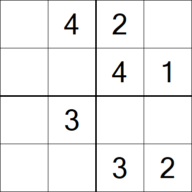 Sudoku 4x4 - Fácil
