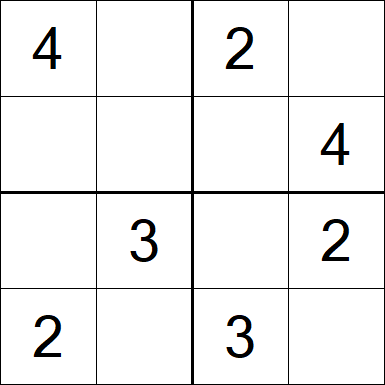 Sudoku 4x4 - Fácil