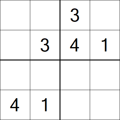 Sudoku 4x4 - Fácil