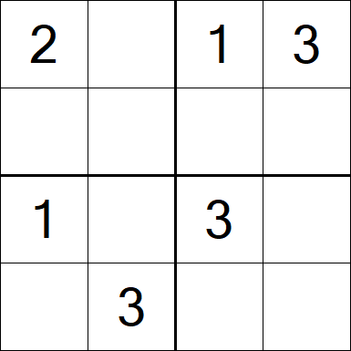 Sudoku 4x4 - Easy