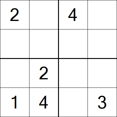 Sudoku 4x4 - Fácil