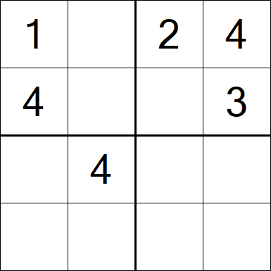 Sudoku 4x4 - Fácil