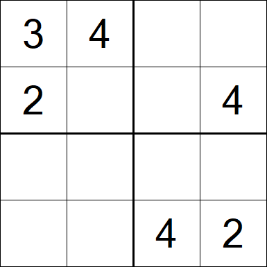 Sudoku 4x4 - Fácil