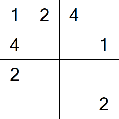 Sudoku 4x4 - Fácil