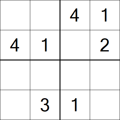 Sudoku 4x4 - Fácil