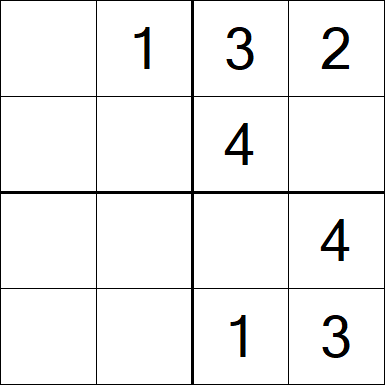 Sudoku 4x4 - Easy
