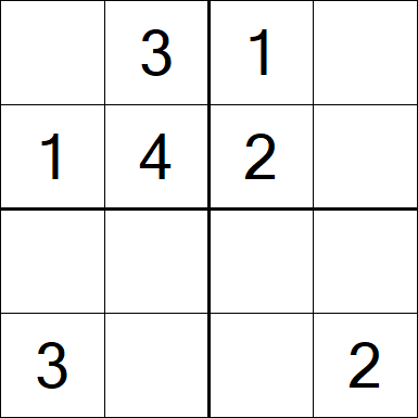 Sudoku 4x4 - Fácil