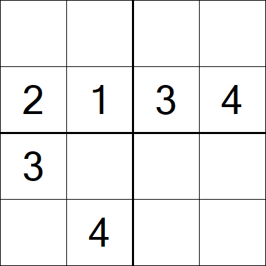Sudoku 4x4 - Fácil