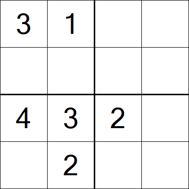 Sudoku 4x4 - Fácil