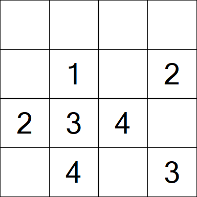 Sudoku 4x4 - Fácil