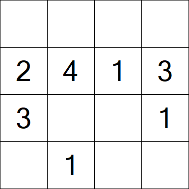 Sudoku 4x4 - Fácil