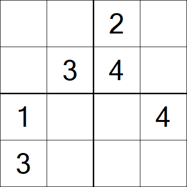 Sudoku 4x4 - Fácil