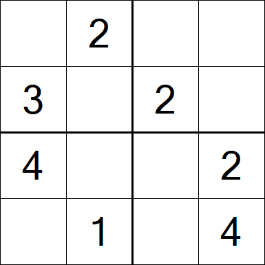 Sudoku 4x4 - Fácil