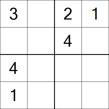 Sudoku 4x4 - Fácil