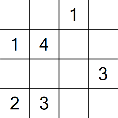 Sudoku 4x4 - Fácil
