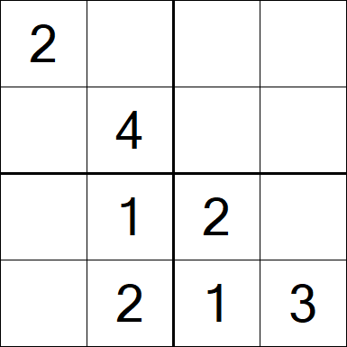 Sudoku 4x4 - Fácil