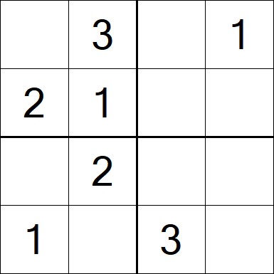 Sudoku 4x4 - Fácil