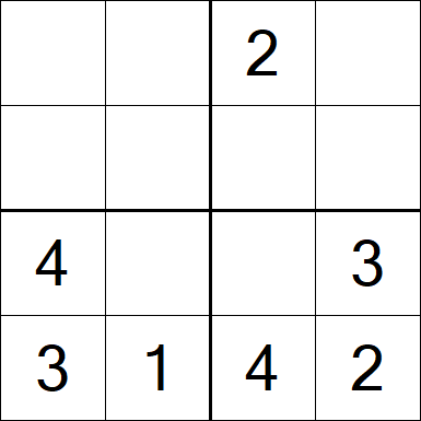 Sudoku 4x4 - Fácil
