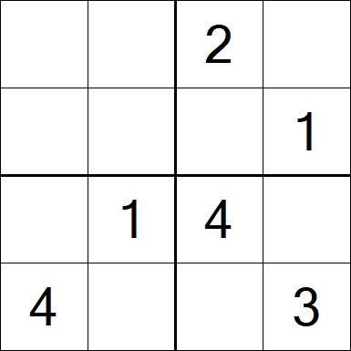 Sudoku 4x4 - Fácil