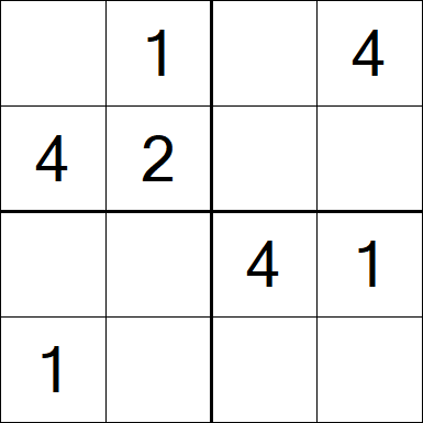 Sudoku 4x4 - Fácil