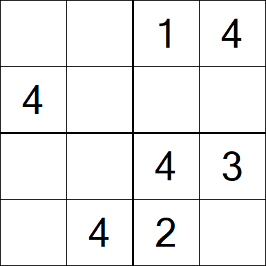 Sudoku 4x4 - Fácil