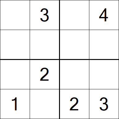 Sudoku 4x4 - Fácil