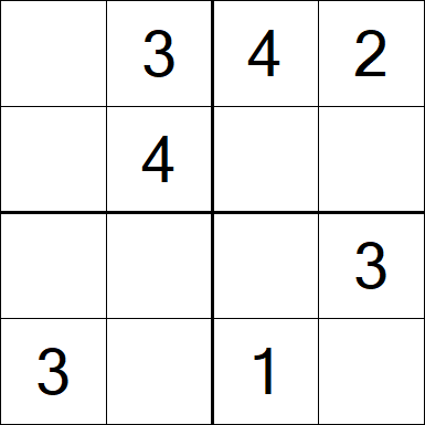 Sudoku 4x4 - Fácil