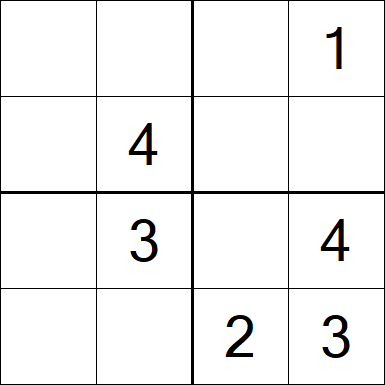 Sudoku 4x4 - Fácil