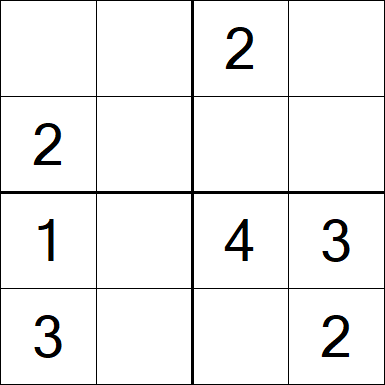 Sudoku 4x4 - Fácil