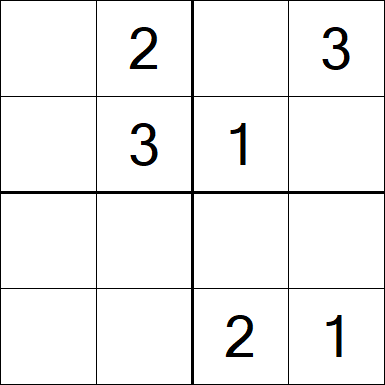 Sudoku 4x4 - Fácil