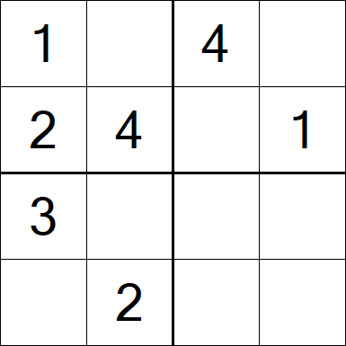 Sudoku 4x4 - Easy