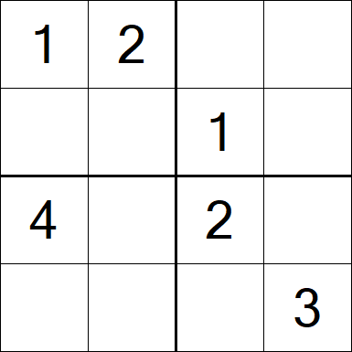 Sudoku 4x4 - Fácil