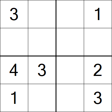 Sudoku 4x4 - Fácil