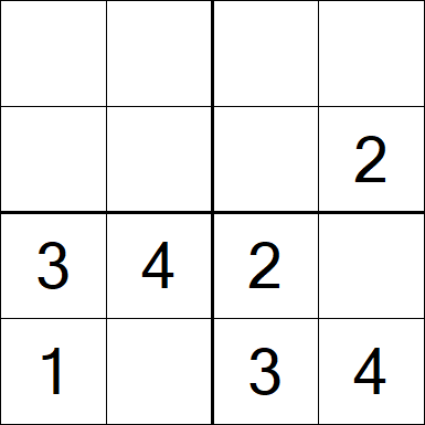 Sudoku 4x4 - Fácil