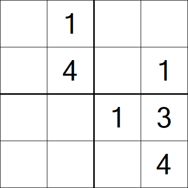 Sudoku 4x4 - Fácil