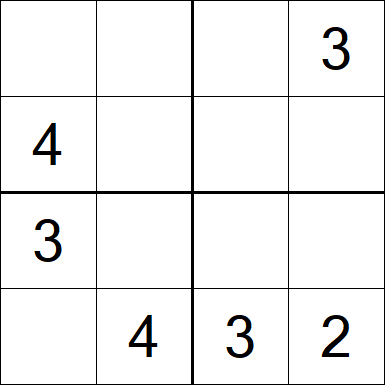 Sudoku 4x4 - Fácil