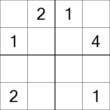 Sudoku 4x4 - Fácil